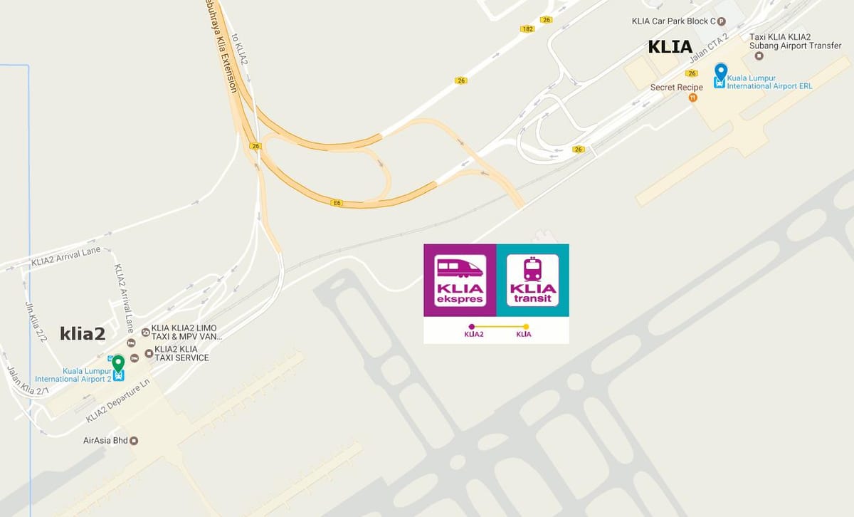 klia ট্রানজিট রুট ম্যাপ