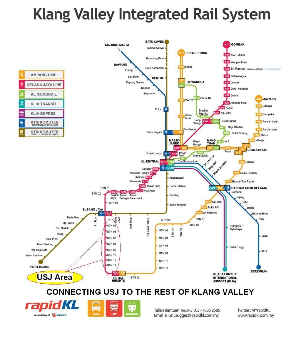 subang jaya lrt রুট ম্যাপ