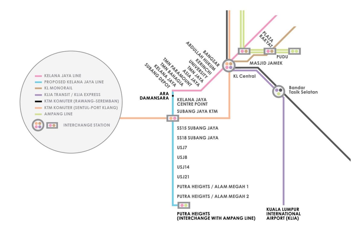 ampang park lrt স্টেশন মানচিত্র