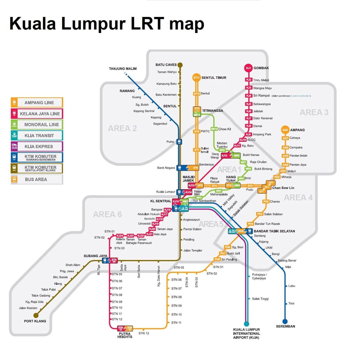kl sentral lrt মানচিত্র
