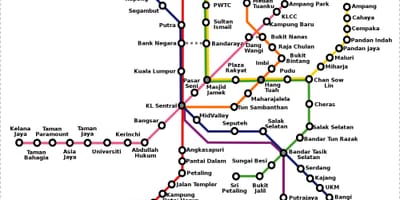 মালয়েশিয়া পাতাল রেল ম্যাপ