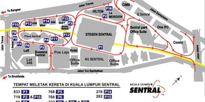 কুয়ালালামপুর sentral মানচিত্র