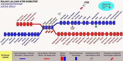 মানচিত্র komuter মালয়েশিয়া