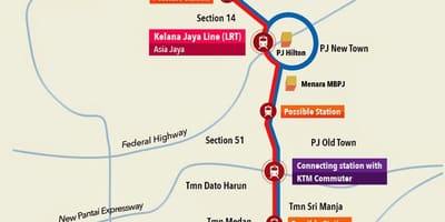 Kelana jaya lrt স্টেশন মানচিত্র