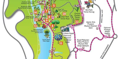মানচিত্র perdana বোটানিক্যাল গার্ডেন