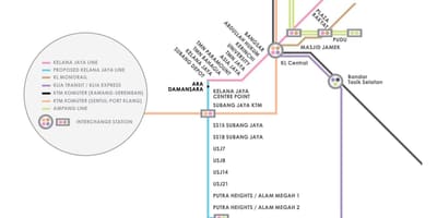 Ampang park lrt স্টেশন মানচিত্র