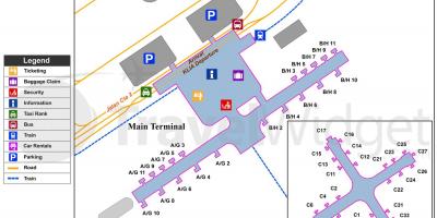 কেএল আন্তর্জাতিক বিমানবন্দর মানচিত্র